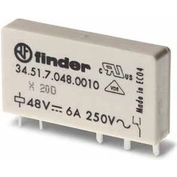 Finder Miniatiūrinė relė 1P 6A 60V DC (34.51.7.060.0010)