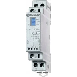 Finder Modular contactor 1Z 1R 25A 24V AC/DC, Auto-On-Off function, operation indicator + LED, 17,5mm 22.32.0.024.4540