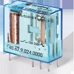 Finder PCB Miniature Relay 2P 10A 24V DC 40.62.9.024.0000