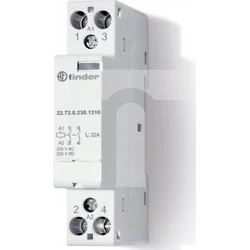 Finder Telepítési kontaktor sorozat 22: 2 Z 32 A 24 V AC/DC