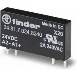 Finder Wąskoprofilowy przekaźnik 5mm do obwodów drukowanych e gniazd SSR OC 2A/240VAC 24VDC wykonanie szczelne RTIII (34.81.7.024.8240)