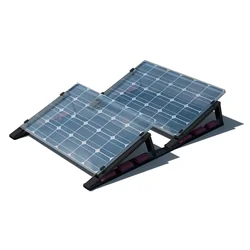 Flat roof elevation – “Flat-Flex” set Black Line – for 2 x PV modules (in a row)