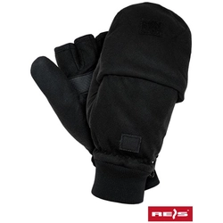 Fleecové ochranné rukavice, bez špiček prstů | RDROPO-ČERNÁ