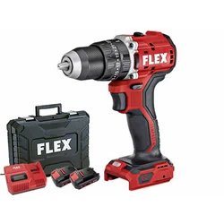 Flex PD 2G 18.0 Τρυπάνι μπαταρίας EC LD με τσοκ 18 V | 65 Nm | Carbon Brushless | 2 x 2,5 μπαταρία Ah + φορτιστής | Σε μια βαλίτσα