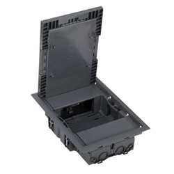 floor box 4-krotna K45 +2-krotna K45/2, angled module assembly, grey