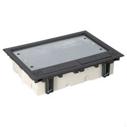 floor box 6-modułowa, 12-krotna K45, depth 70mm +2-krotna SM302/9, graphite Connect