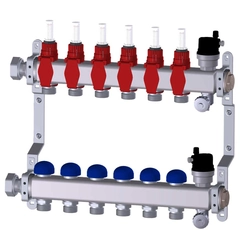 Floor heating - manifolds: PREMIUM manifold with rotameters -4 circuits