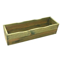 Flower stand, decorative wooden flowerpot, 64 cm green