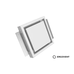 Flush air diffuser Ergovent, square, Kvadro D100