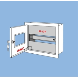 Flush-mounted switchgear RP-12-P with a lock and a window, space for 12 type s protectionIP 30