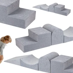 Foam Set 4-Elementowy Velour Soft Blocks Lekplatsstolar