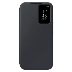 Fodral med flikfönster, plånbok för Galaxy A54 5G Smart View Wallet-kort, svart