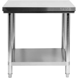 FOLDING CENTRAL TABLE WITH SHELF 800×700×H850MM YATO | YG-09006