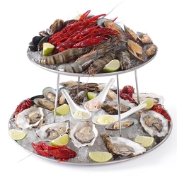 Fond de plateau de fruits de mer