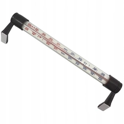 FÖNSTERTERMOMETER AV PVC GLAS 21CM BRUN