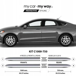 Ford Mondeo V Mk5 Liftback - Λωρίδες πόρτας CHROME