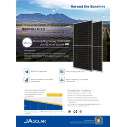 Fotoelementu modulis Ja Solar 550W JAM72S30 MR sudraba rāmis