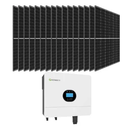 Fotonapetostni sistem zunaj omrežja 6KW, Hibridni inverter Growatt 6KW in 16 sončne plošče 380W