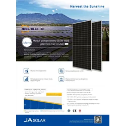 Фотоволтаичен модул Ja Solar 550W JAM72S30 MR сребриста рамка