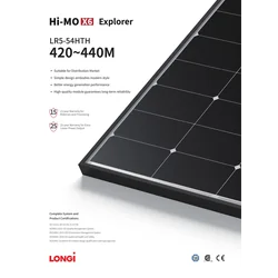 Fotovoltaický modul Longi LR5-54HTH-430M 430W