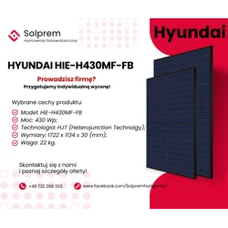 Fotovoltaický panel Hyundai 430 HiT-H430MF FB