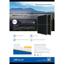 Fotovoltaikus modul Ja Solar JAM54S30-410/MR 410W Fekete