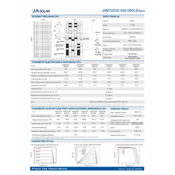 Fotovoltaikus modul PV panel 590Wp JA SOLAR JAM72D40-590/LB_SF Bifacial Deep Blue 4.0X Üveg Üveg N-típusú ezüst keret Ezüst keret