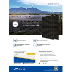 Fotovoltaïsche module Ja Solar 415W JAM54S30-415/MR Zwart frame