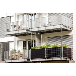 Fotovoltaïsche set voor balkon, terras, tuin op elektriciteitsnet 1500W micro-omvormer + 3x paneel 550W + apparatuur