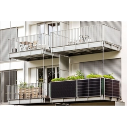 Fotovoltaïsche set voor balkon, terras, tuin op elektriciteitsnet Growatt omvormer + 1 paneel 355W + apparatuur