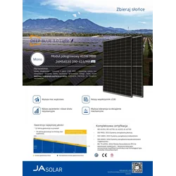 Fotovoltaisk modul Ja Solar 415W JAM54S30-415/MR Sort ramme