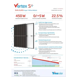 Fotovoltaisk modul Trina Vertex S+ TSM-NEG9R.28 430W 430W