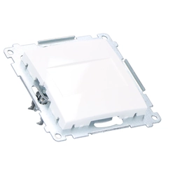 Frame cover (module).Fixing with clips or screws, white