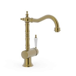 Free-standing single-lever washbasin tap Tres Classic, antique brass, matte 24210801LM