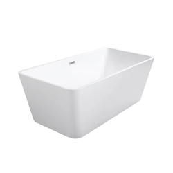 Freestanding bathtub Besco Evita 160 including siphon cover with gold overflow - ADDITIONALLY 5% DISCOUNT FOR CODE BESCO5