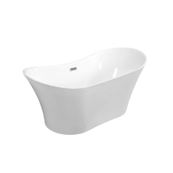 Freestanding Besco Amber bathtub 170 including siphon cover with white overflow - ADDITIONALLY 5% DISCOUNT FOR CODE BESCO5