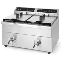 Friggitrice Professionale A Induzione Con Rubinetto 2x8l Gastronomia Hendi 215029