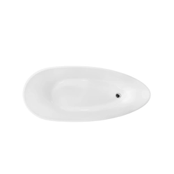 Fritstående badekar Besco Goya Matt 160 hvid + klik-klak krom - yderligere 5% RABAT på koden BESCO5