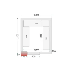 Frysrum, komplett frysrum 1800 x 2100 x 2200 mm CRNF1821