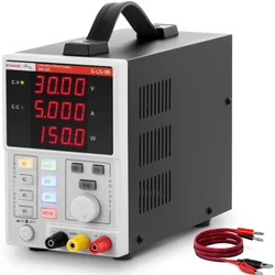 Fuente de alimentación de servicio de laboratorio con función de memoria LED 0-30 V 0-5 A DC 150 W