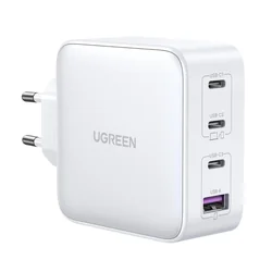 GaN fast charger 3x USB-C USB 100W PPS PD Power Delivery white