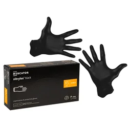 Gants en nitrile noirs XS 100sztuk