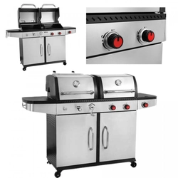 Gas-Charcoal Grill Stainless Steel 8,2 kW Yato Yg-20030_23