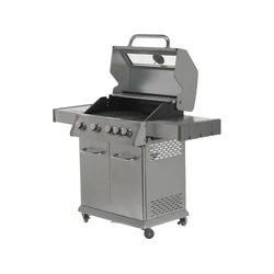 Gas grill with cabinet, 4 burners + auxiliary burner | YG-20003