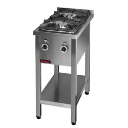 Gas stove 2-palnikowa free-standing, 400x700x850 mm KROMET, 000.KG-2M