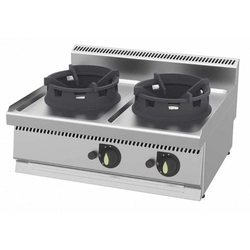 Gāzes wok 2-Palnikowy Regulējama virtuves wok līnija 700 21 kW Wc8070g