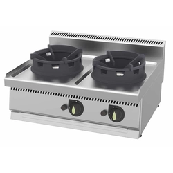 Gāzes wok 2-palnikowy | regulējama wok virtuve | rinda 700 | 21 kW | WC8070G