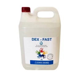 Gel Dex-Fast pour la désinfection hygiénique de la peau des mains | 5 litres | immédiatement