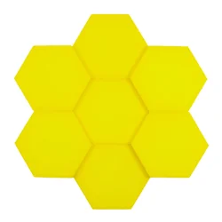 Geluidswerend paneel 3d WallMarket - 7 stuks set, Akoestisch sierpaneel, Hexagon diverse kleuren