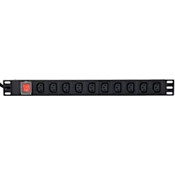 Gembird grenuttag PDU rack grenuttag 10xC13 1U 16A C19 2m